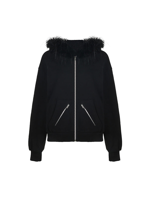 Luvik | Y2k löysä rento paikkaus takki