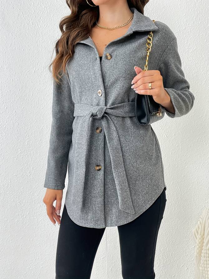 Luvik | Manteau femme avec boutons et ceinture