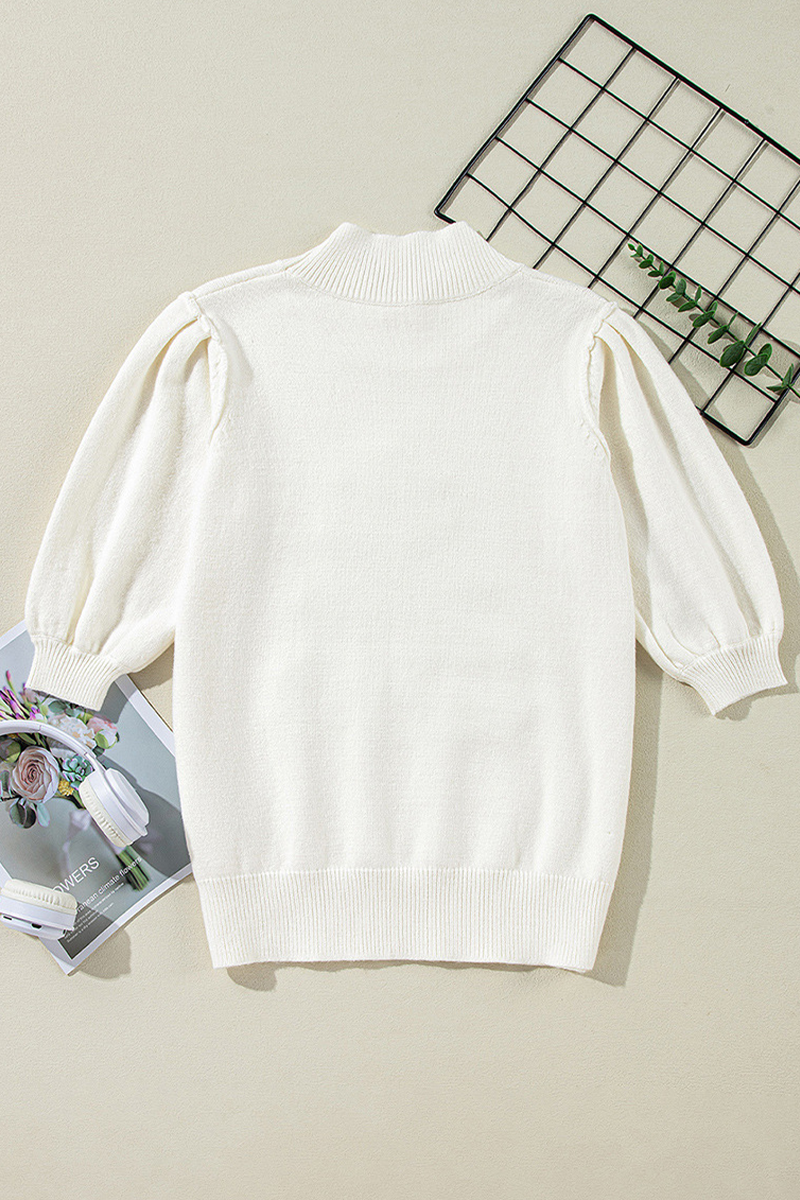 Luvik | Rento joulukuusi paljetti palapeli puolipitkä korkea kauluspaita