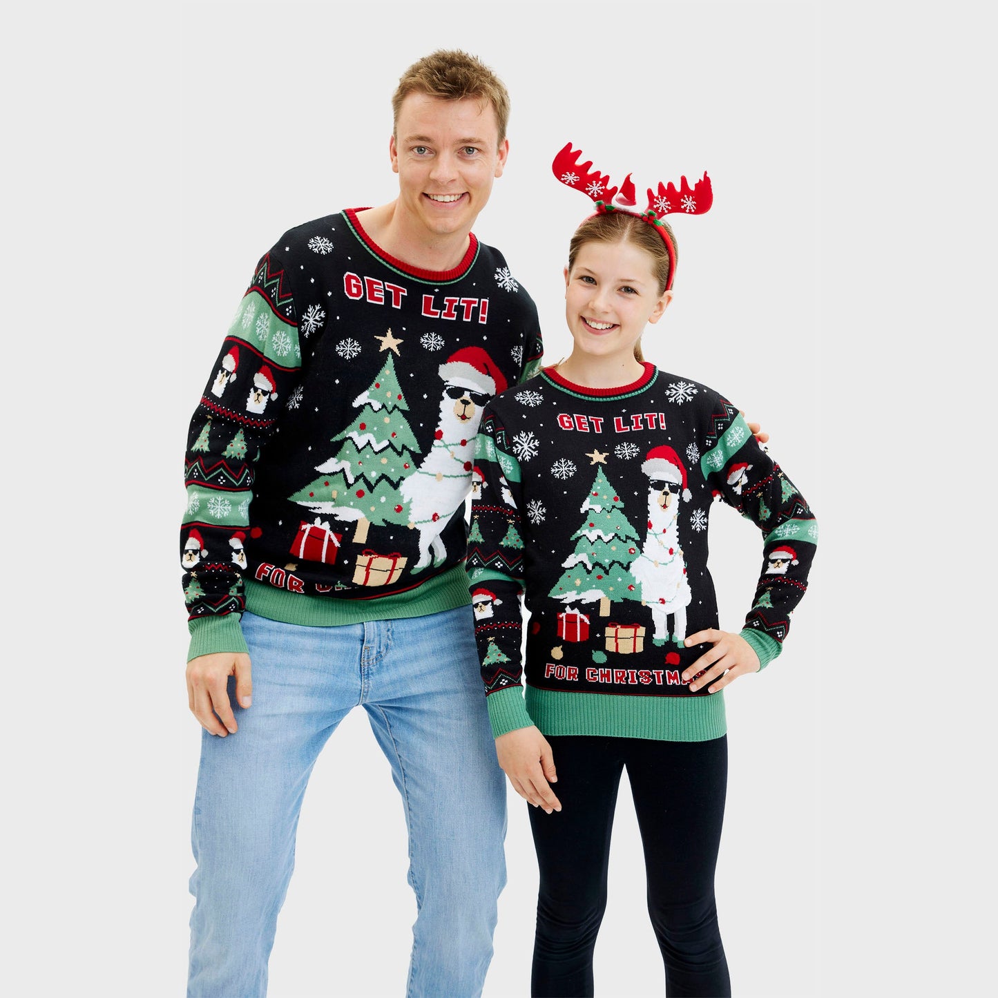 Luvik | Get Lit Llama Joulupaita - Miehet