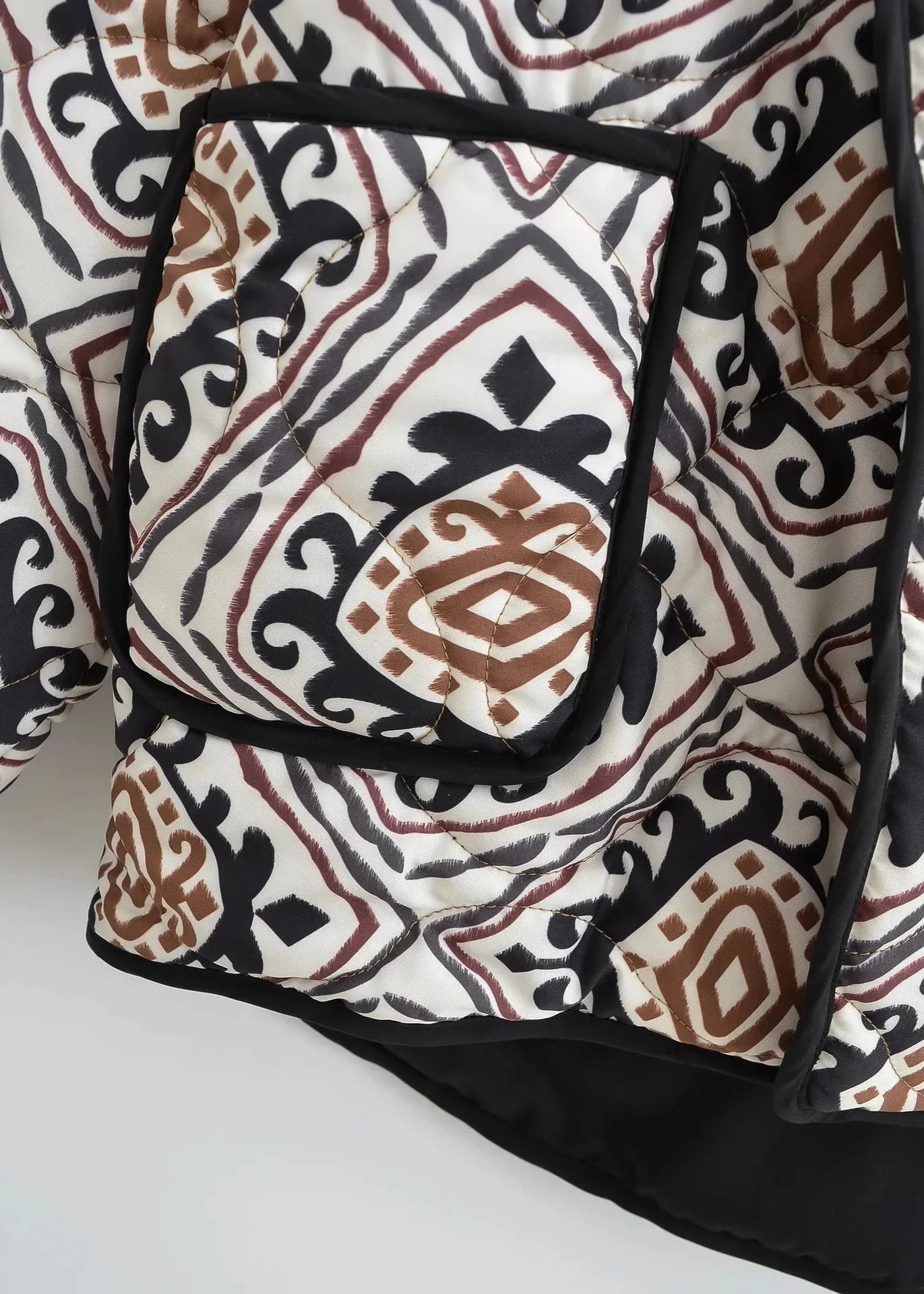 Luvik | Painatus Kontrastiväri Puuvillavuorattu Takki