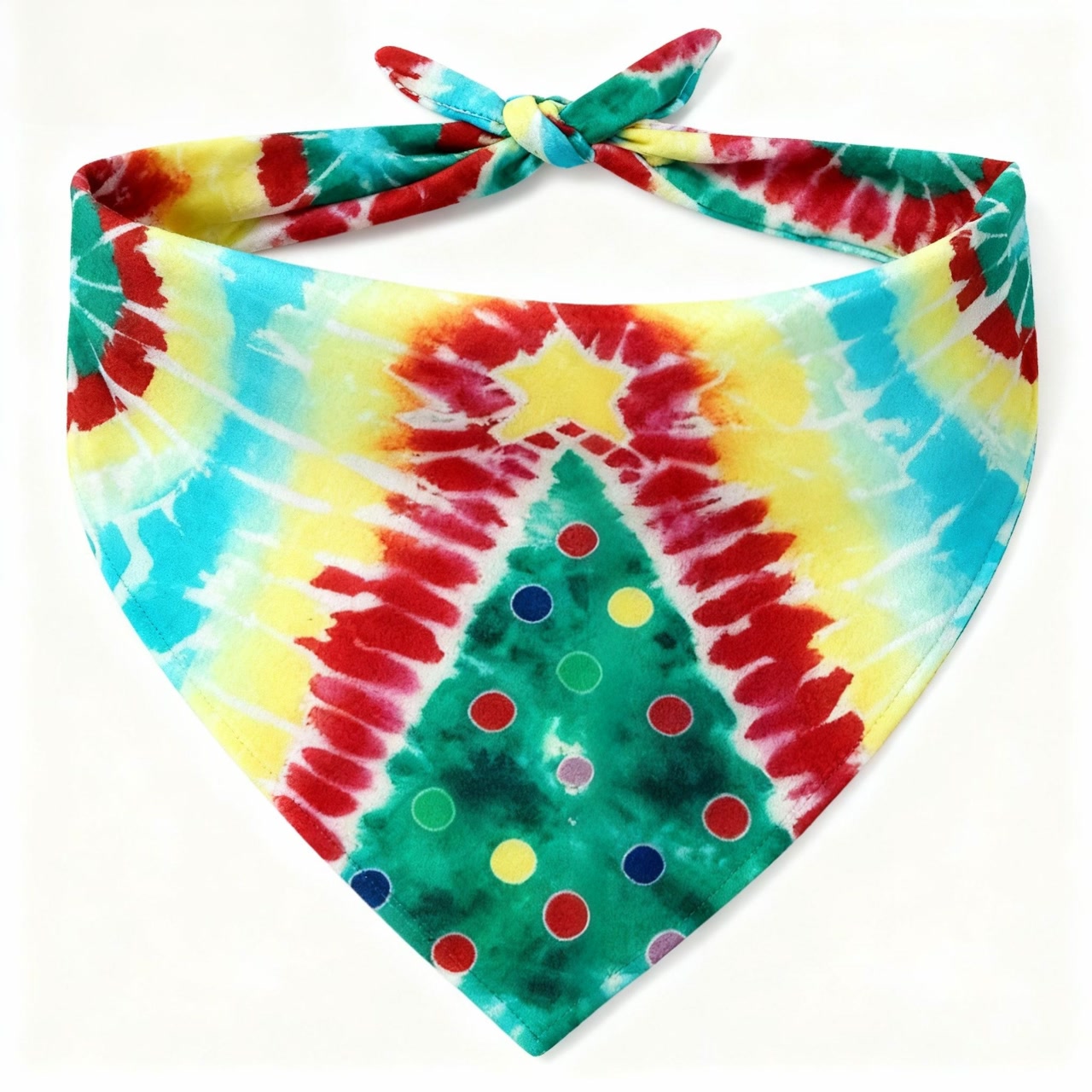 Luvik | Loma-perhe nappisuljennus vihreä & keltainen sidontakuvioinen joulupyjama-setti