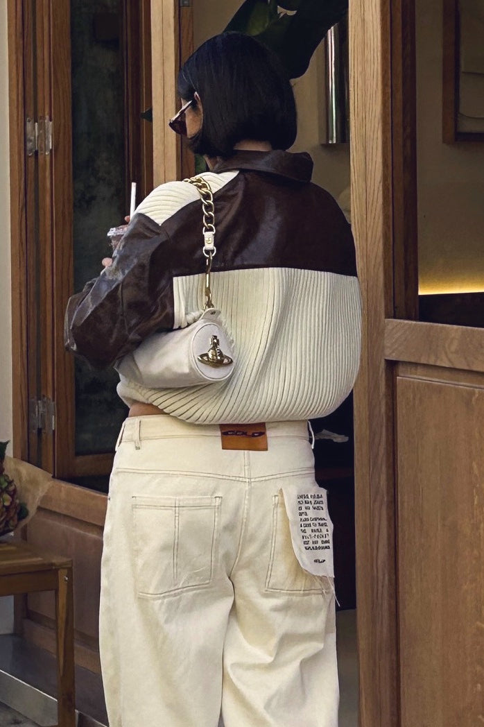 Luvik | Hihallinen Knitti- ja Nahkatakki