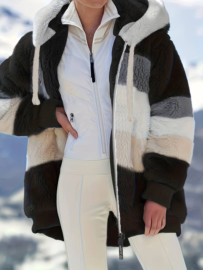 Luvik | Manteau en fourrure pour femmes avec fermeture éclair