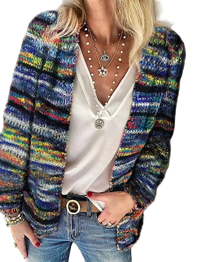 Luvik | Neuletakki - Värikäs & Tyylikäs - Neulekuvio & Pehmeä Leikkaus