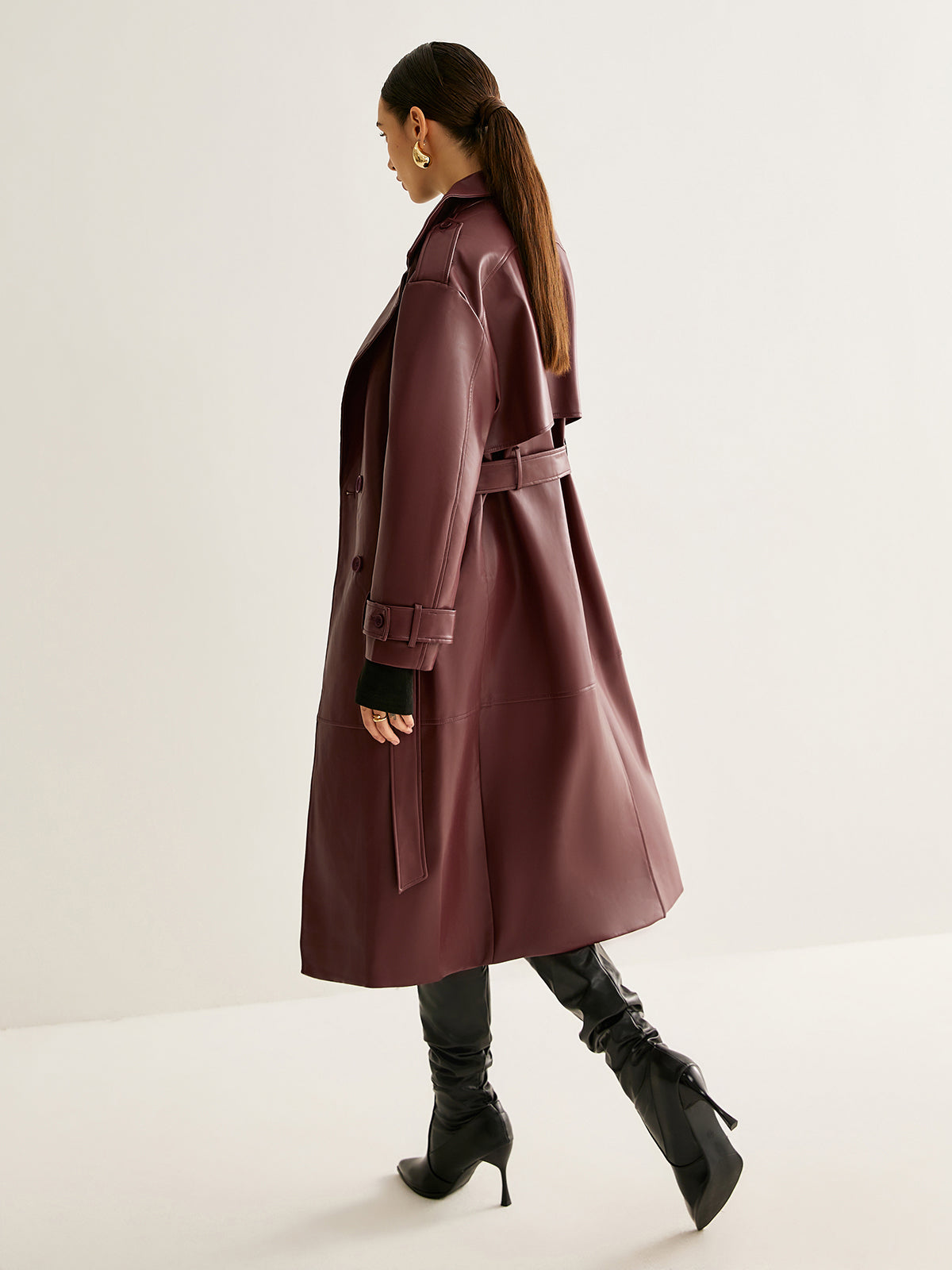 Luvik | PU-nahka Pitkä Takki