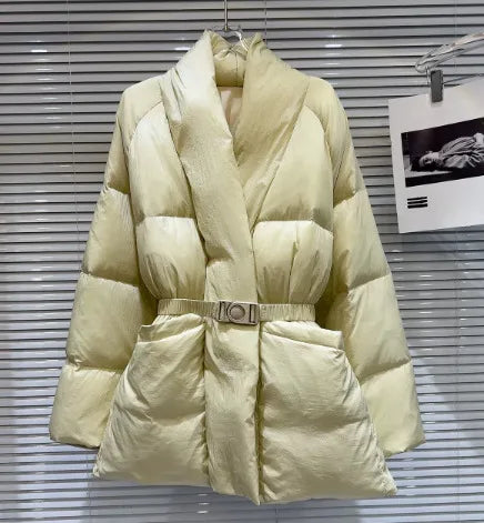 Luvik | Talvitakki puuvillasta - Tyylikäs ja lämmin takki V-aukolla ja tilavilla taskuilla