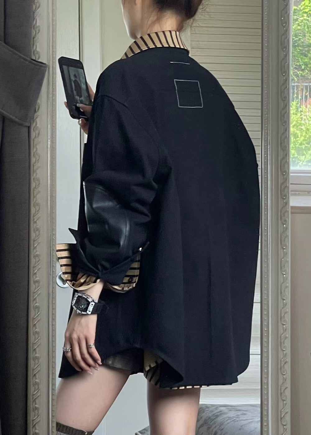 Luvik | Mustat takit ja raidalliset paidat kahden kappaleen setti