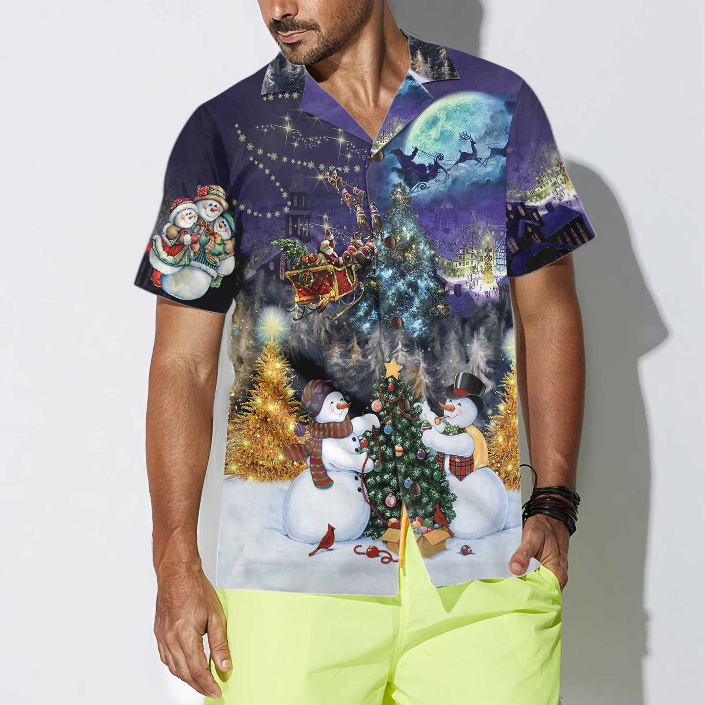 Luvik | Joulunvietto perheen kanssa Havaijipaita, hauska joulupaita, paras joululahjaidea