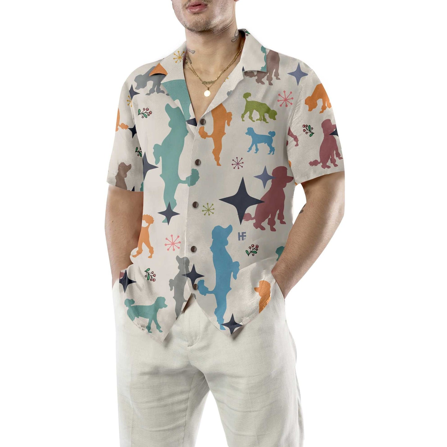 Luvik | Saumaton jouluteemainen Poodle-paitatakki, joulupaita Poodle-koiralle, paras joululahjaidea