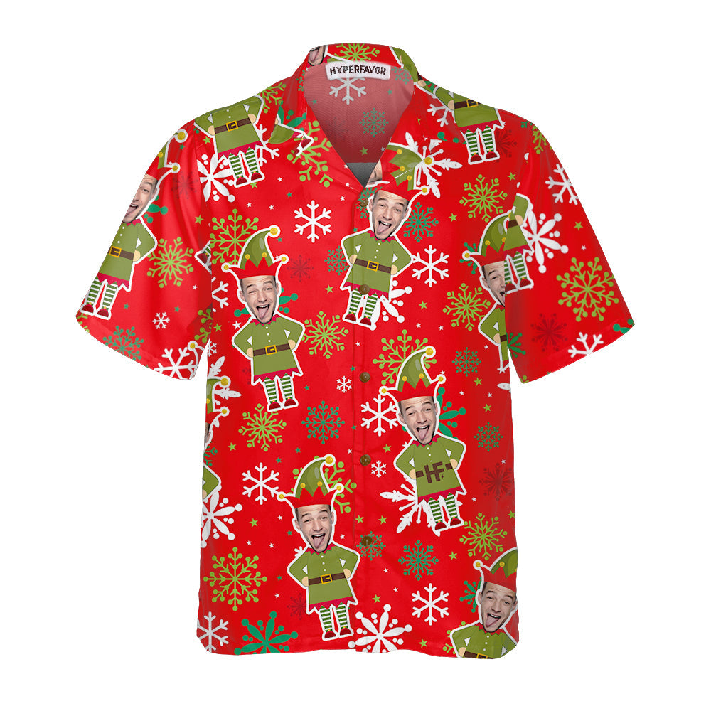 Luvik | Mukautettu jouluhawaiipaita henkilökohtaisella noidan kasvoilla, vihreä noidan paita, mukautettu joululahja