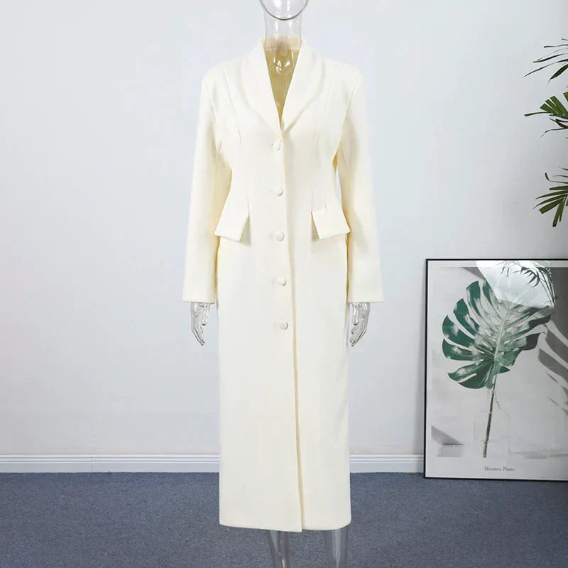 Luvik | Naisten takki - Tyylikäs villatakki klassisella käänteellä ja lämpimällä vuorilla syksyyn ja talveen