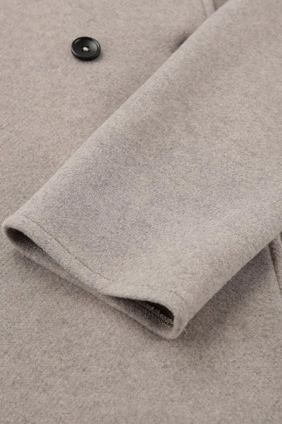 Luvik | Yhdisteetön Ruskea Pitkähihainen Napillinen Takki