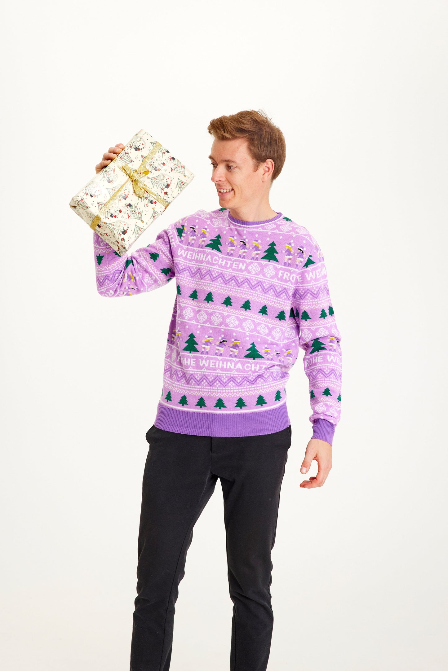 Luvik | Hyvää joulua jouluneulepaita Lila - Miehet