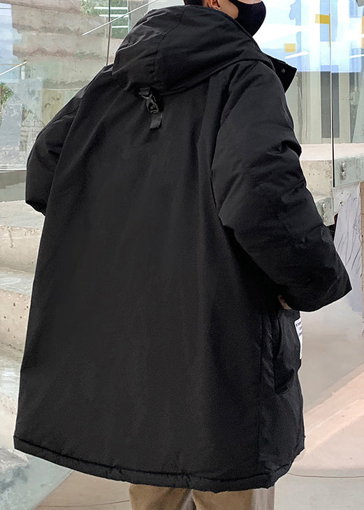 Luvik | Vihreä armeijan huppari vetoketjulla Ankan höyhenistä valmistettu tasku Miesten talvitakit