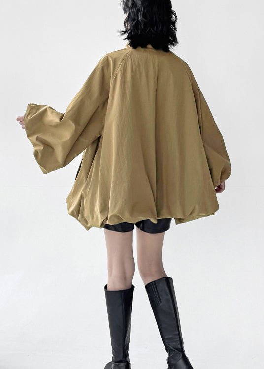 Luvik | Musta korkepaitainen puuvillatakki vetoketjulla ja taskuilla