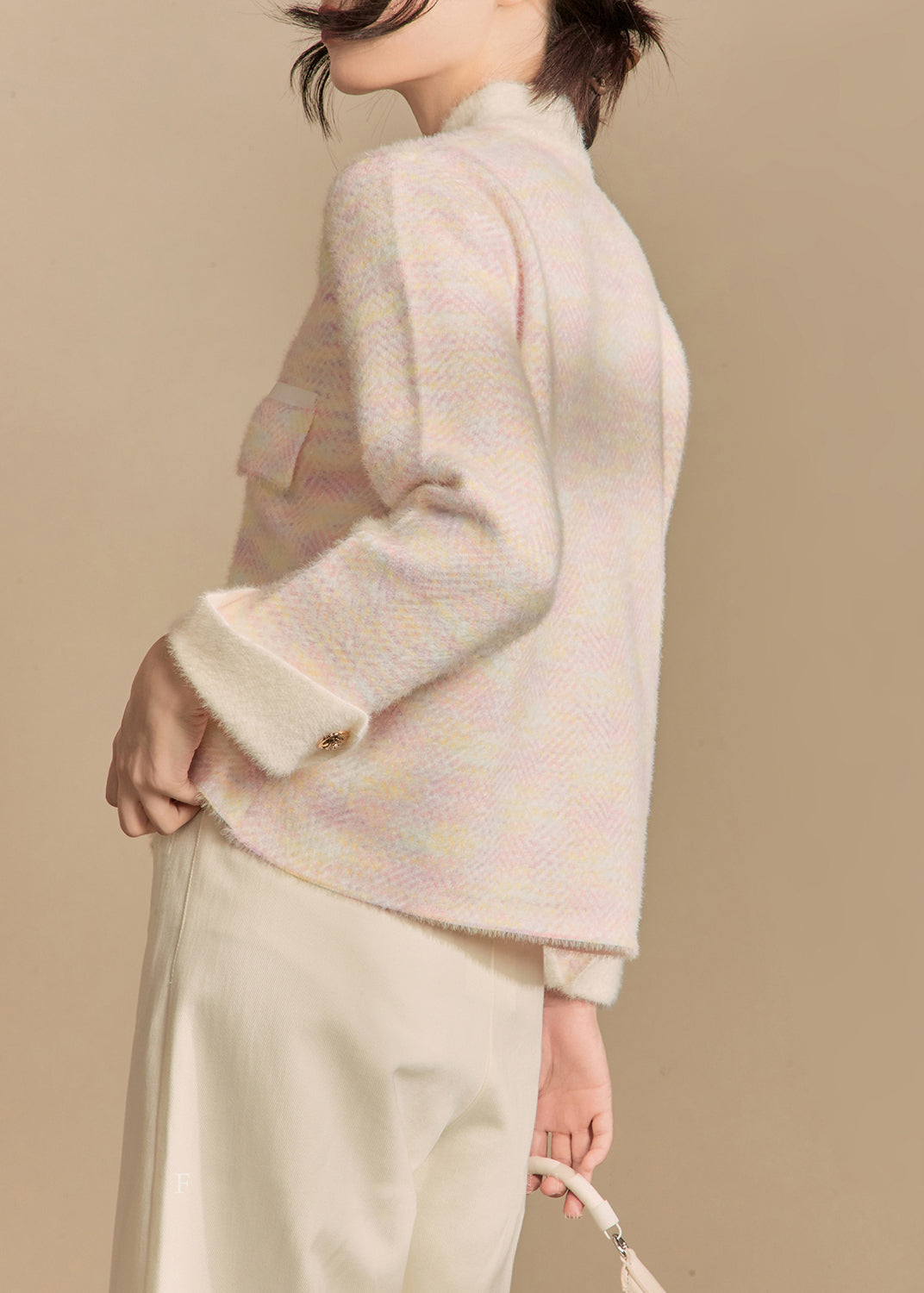 Luvik | Rosa Korkeakauluksinen Napit Takit Neuleet Talvi