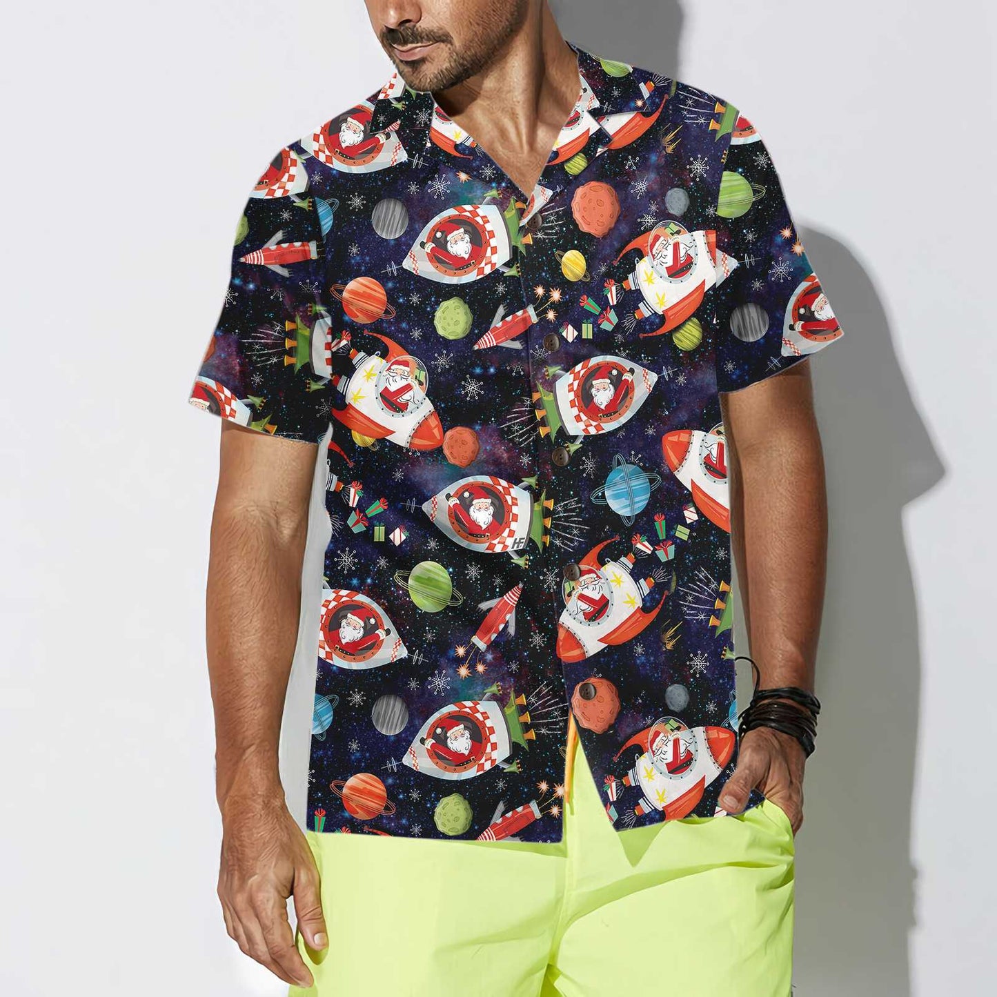 Luvik | Joulupukki Avaruudessa Hawaijimekko, Hauska Joulupukin Paita, Lahja Jouluksi