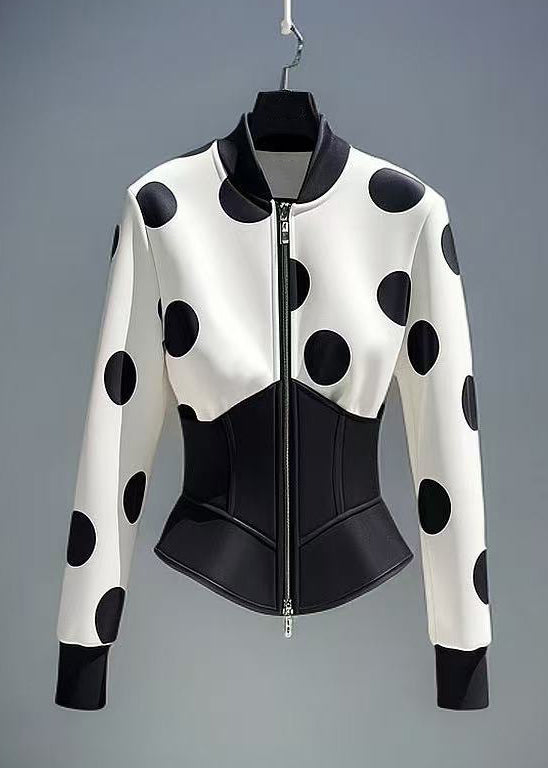 Luvik | Fit Tikkitakit valkoisella vetoketjulla puuvillapatchworkista