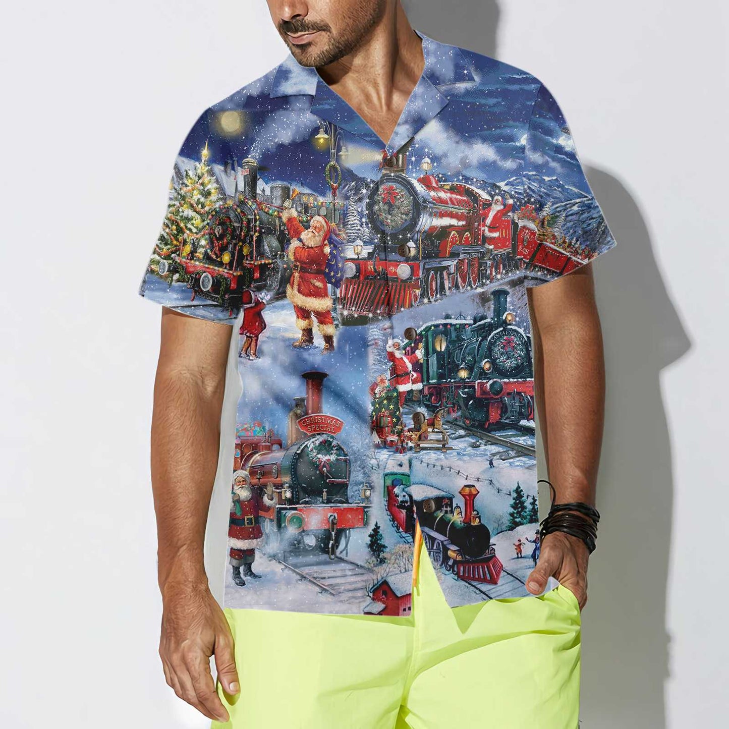 Luvik | Havajipaita Train To Christmas, Hauska joulupaita, Joulu lahja