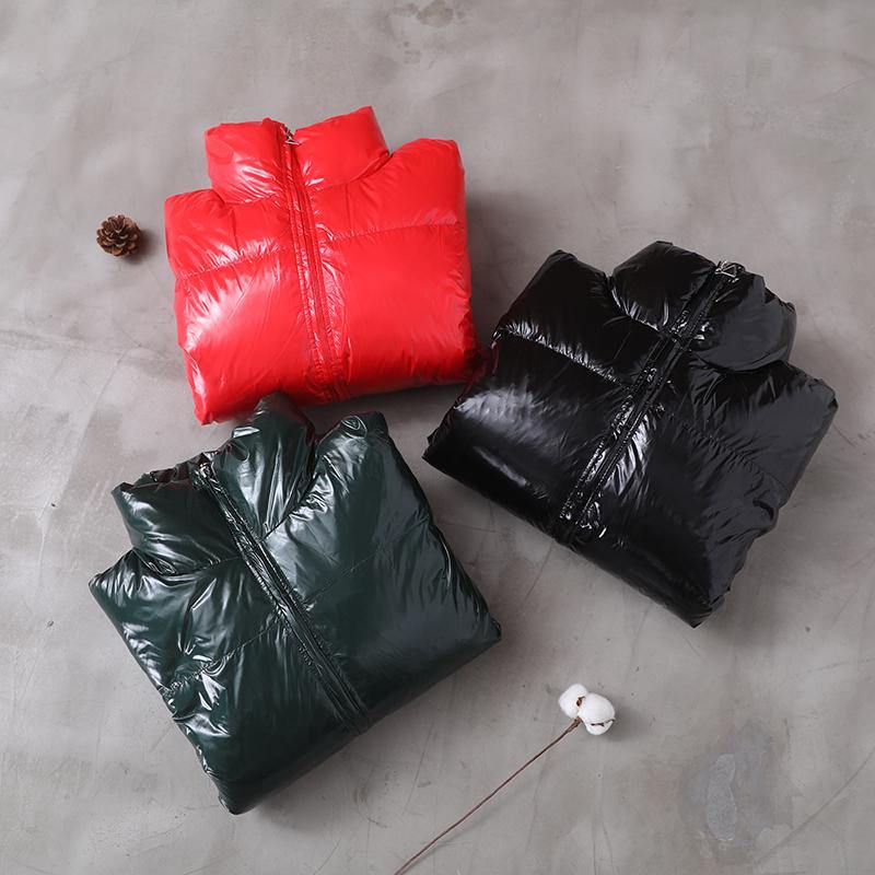 Luvik | suuri vihreä untuvaparkatakki talvitakit hupparilla korkealla kauluksella ulkoilutakki