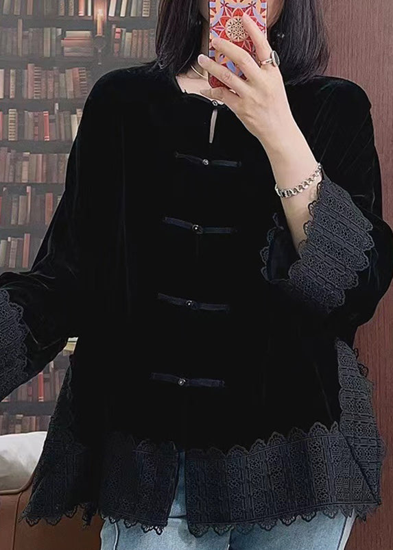 Luvik | O-Cou Floral Dentelle Patchwork Samettisilkki Takit