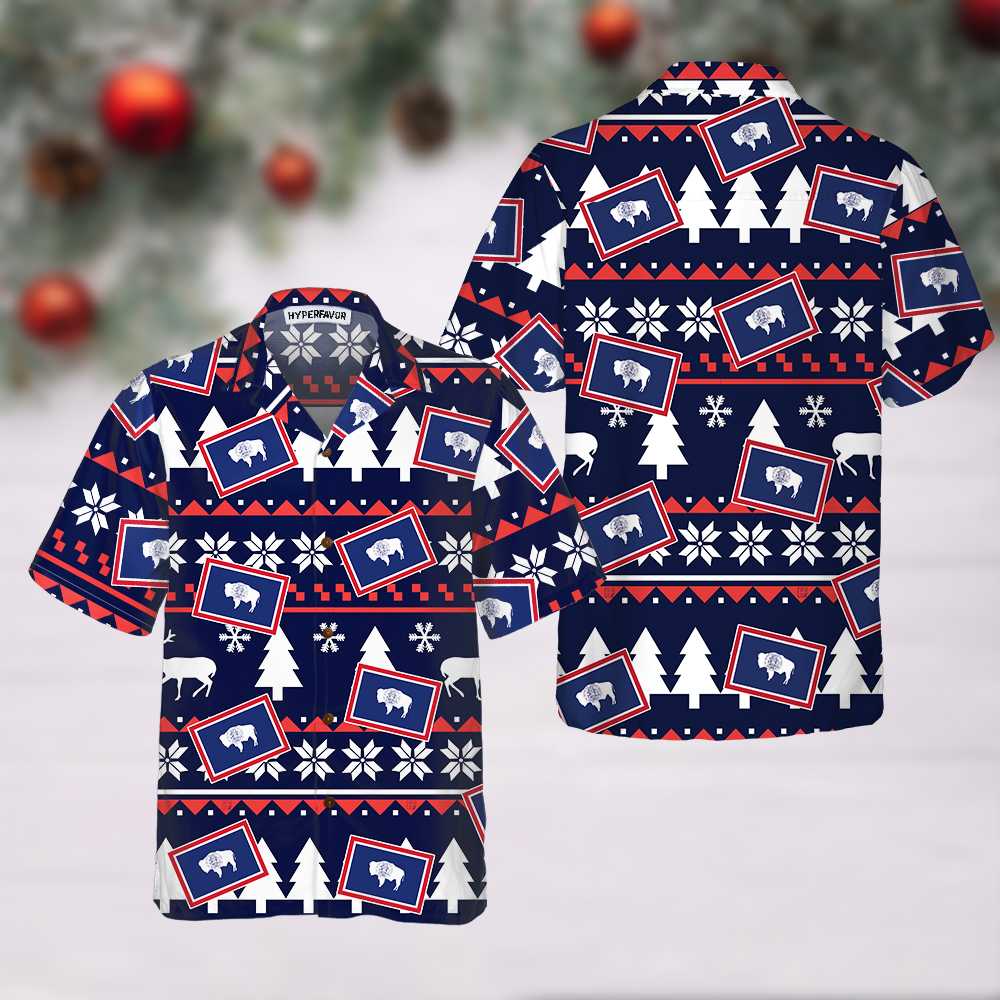 Luvik | Wyoming Rumahtunika, Ruman joulupaita Wyomingin osavaltiosta miehille