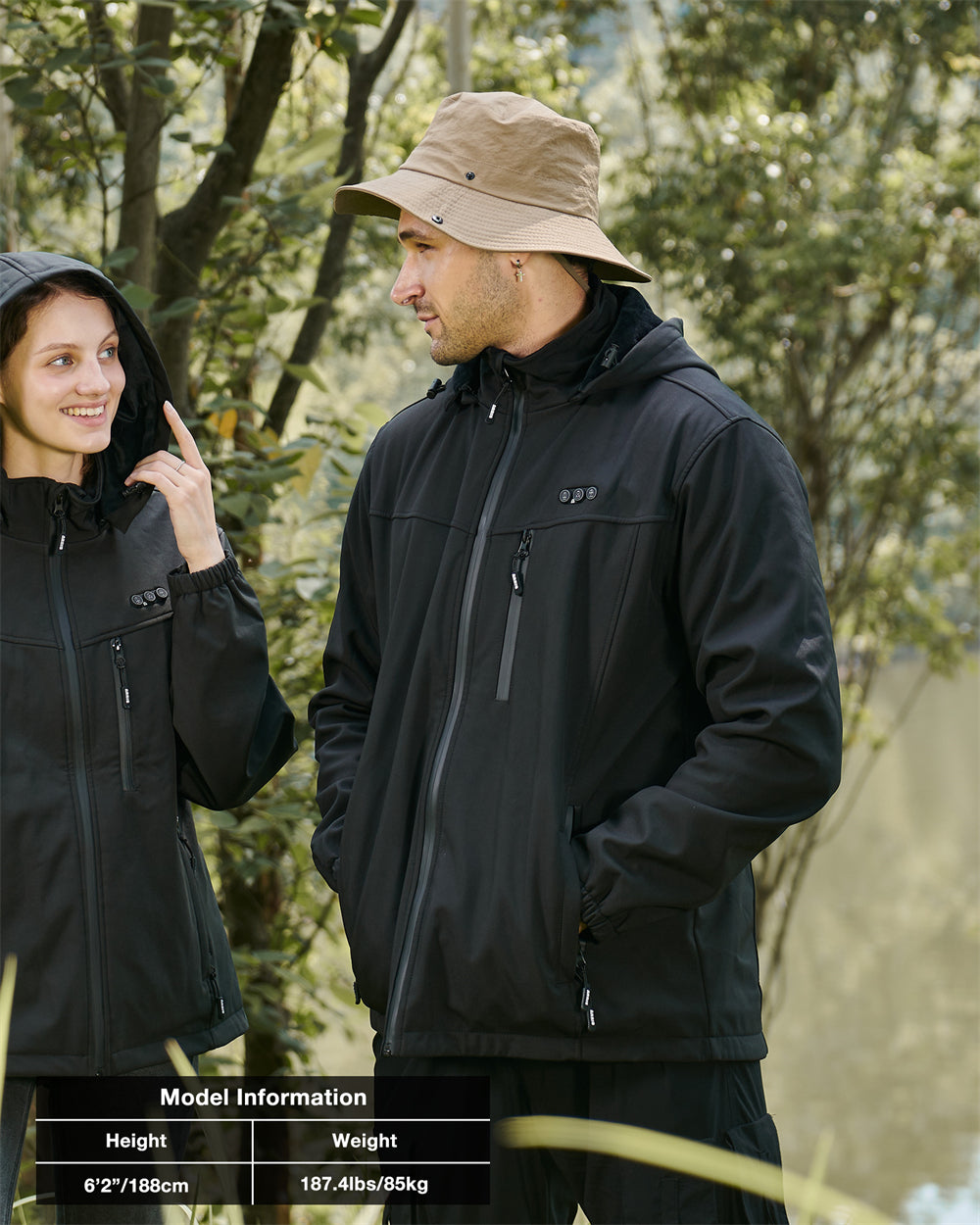 Luvik | Miesten takki Tim ladattavalla akulla - 8 lämmitysaluetta ja mukavuutta