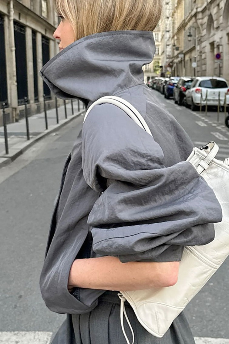 Luvik | Harmaa Korkea Kaulustakki