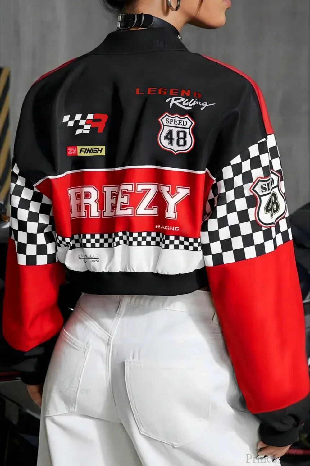 Luvik | Kirjainprintti Lyhyt Pitkähiha Jakkupaita