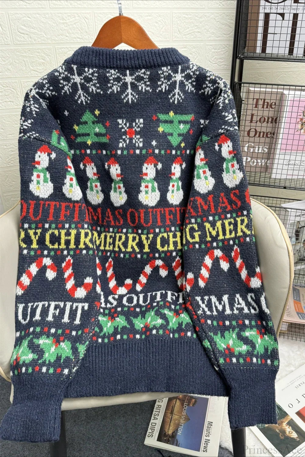 Luvik | Joulukontrast Pyöreä Kaula Loose Pitkät Hihat Neule