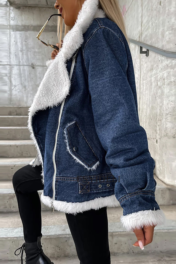 Luvik | Villa-Patchwork-Käänne rento vapaa-ajan takki