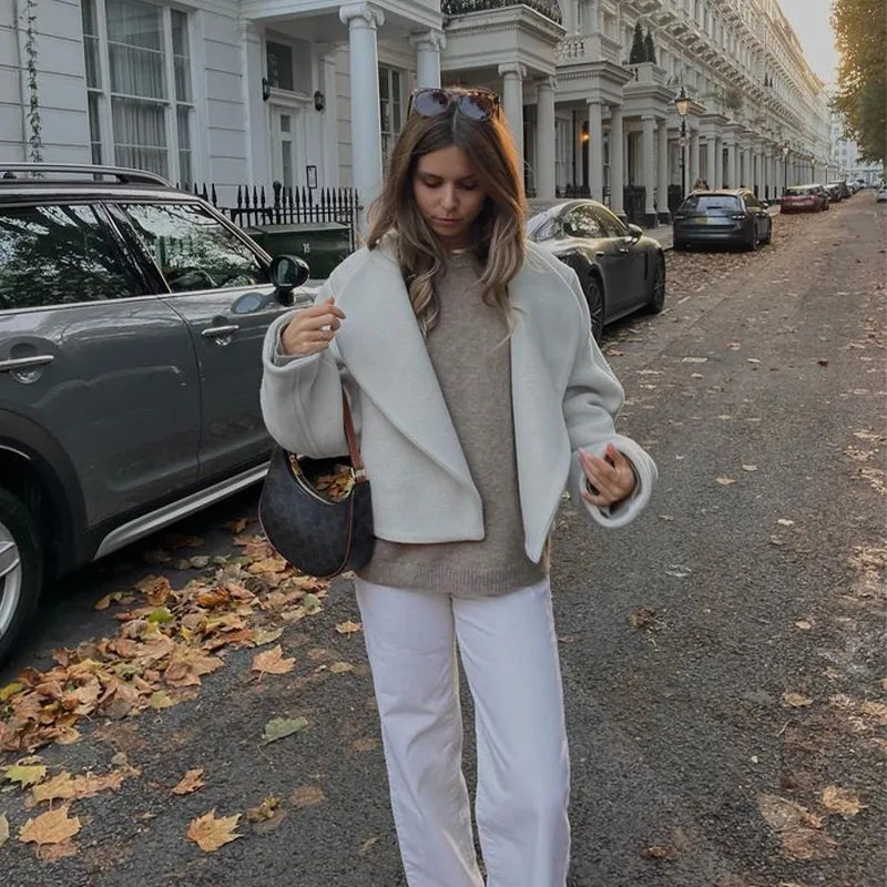 Luvik | Manteau en peluche blanc pour femmes