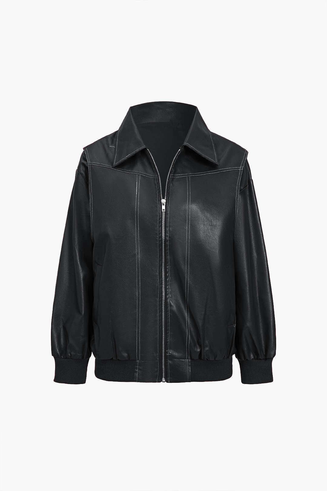 Luvik | Yhdistevä Värit Kaulus Vetoketju Takki