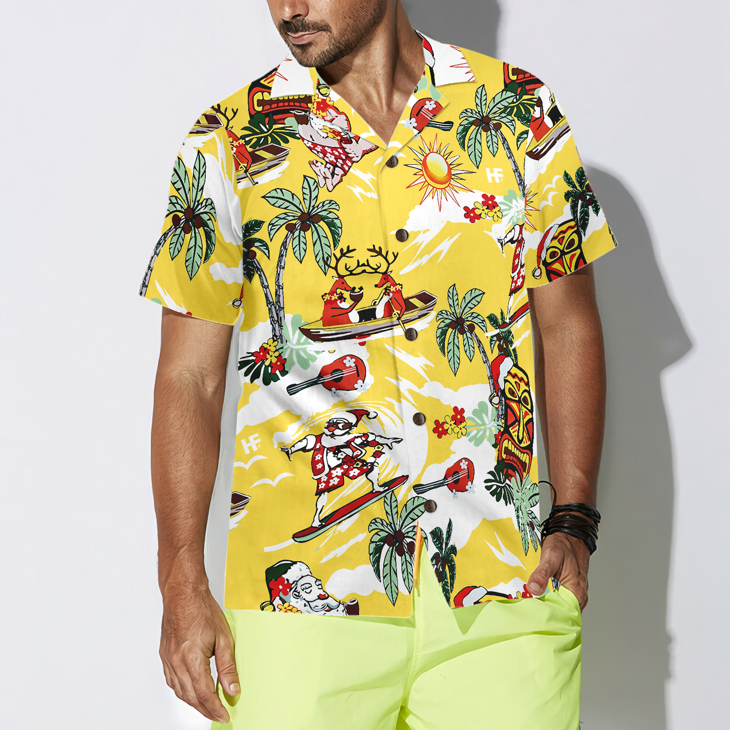 Luvik | Hyvää joulua Joulupukki 15 Hawaii-paita