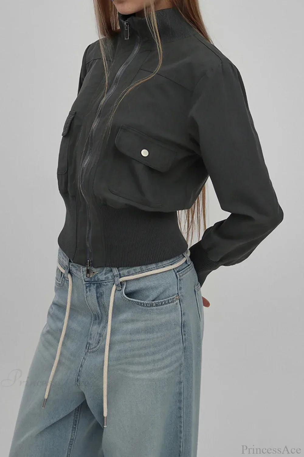 Luvik | Utility Ribbed Pocket Takki