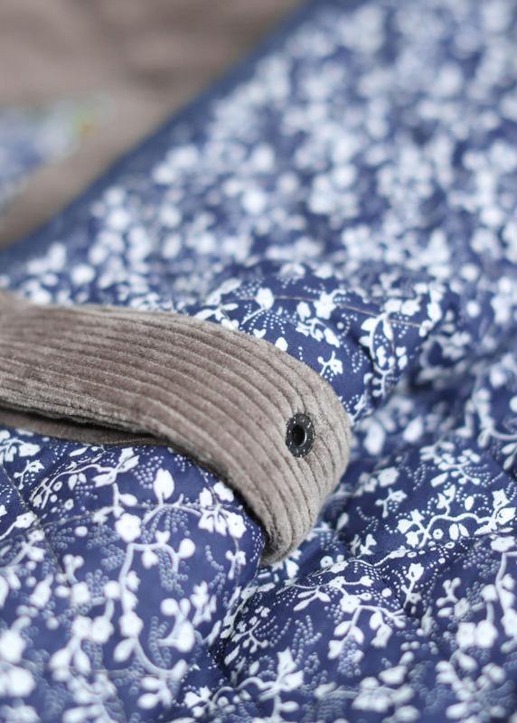 Luvik | suurikokoiset takit harmaa päällystakki lisäosilla sininen korkea kaulus parkas