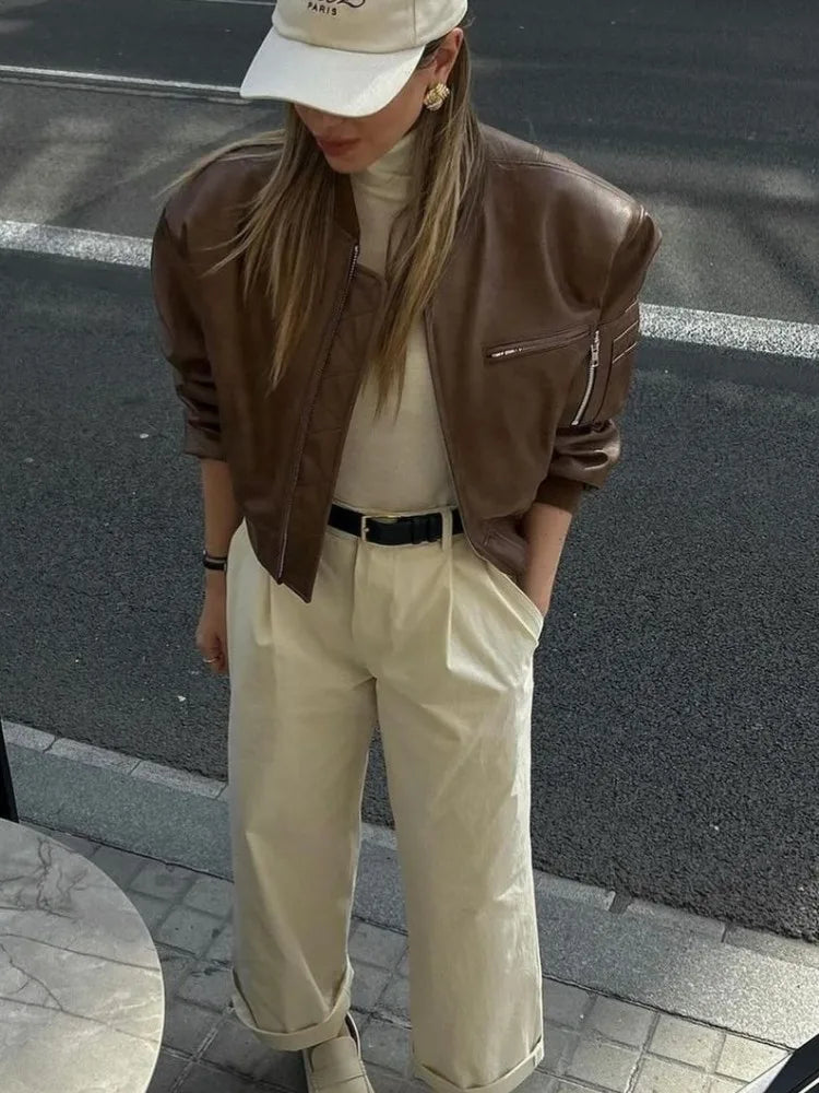 Luvik | Nahkabomberjakki