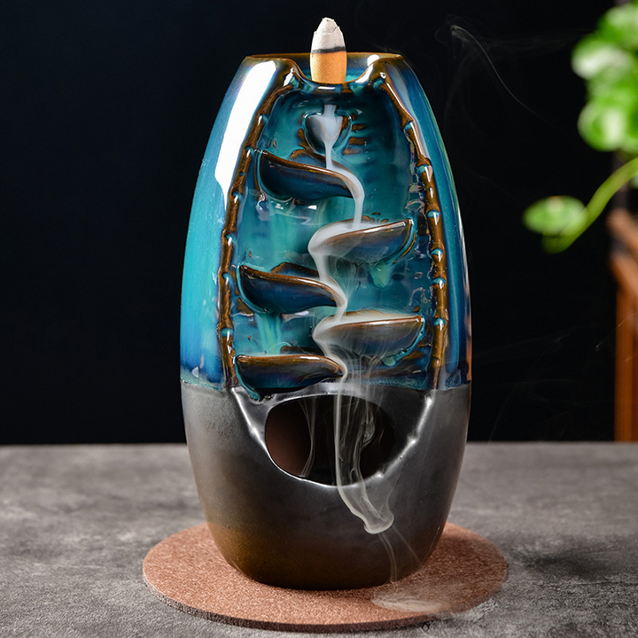 Mountain Incense Holder + GRATIS 7 Autentiske Kegler av Naturlige Dufter Luvikno