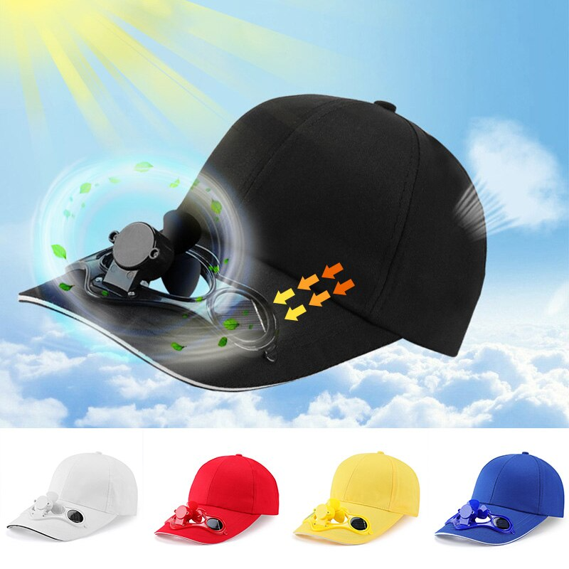 Solar Fan Sommer Utendørs Baseball Caps | Luvikno