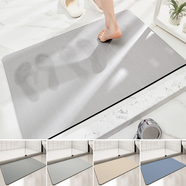 Solid Color Anti-Slip Badematmyk Rask-Dry Vaskbar Dusjmatte | Luvikno