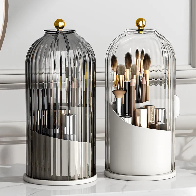 360° Rotating Makeup Brush Organizer Box | Luvikno