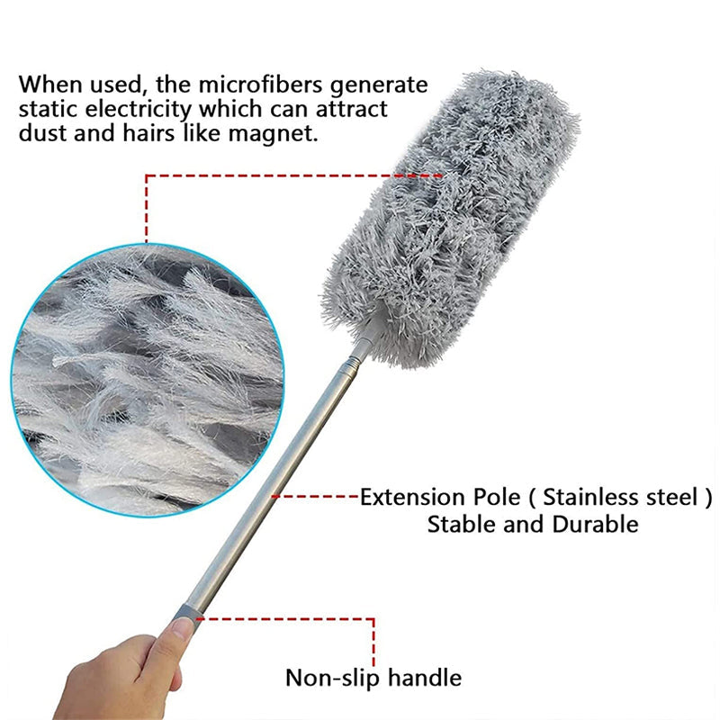Rustfritt stål uttrekkbar fiber støvkost | Luvikno