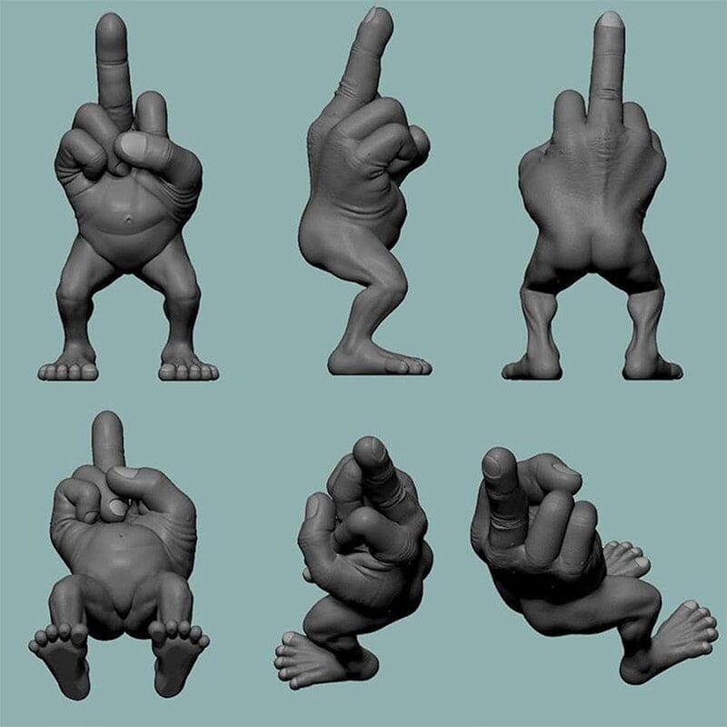 Midt Finger Figur med Ben | Luvikno