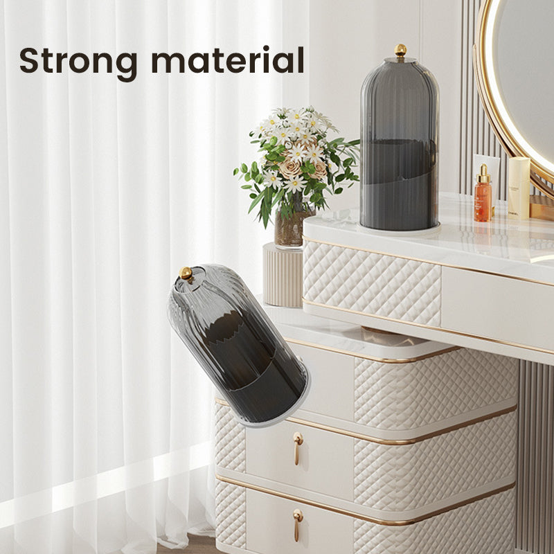 360° Rotating Makeup Brush Organizer Box | Luvikno