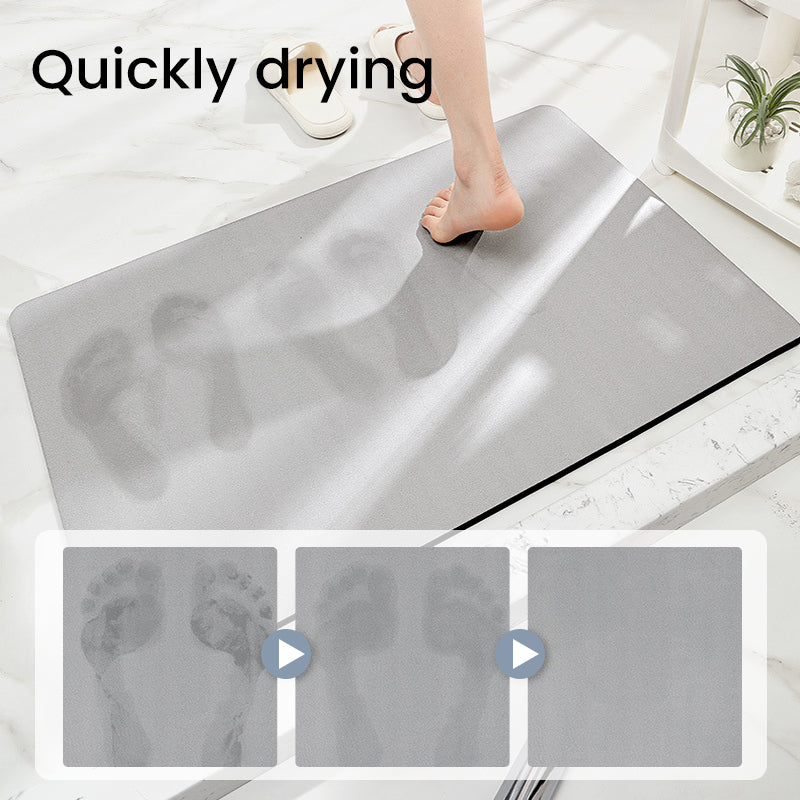 Solid Color Anti-Slip Badematmyk Rask-Dry Vaskbar Dusjmatte | Luvikno