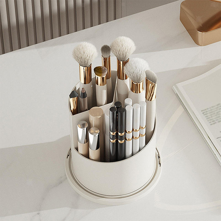 360° Rotating Makeup Brush Organizer Box | Luvikno