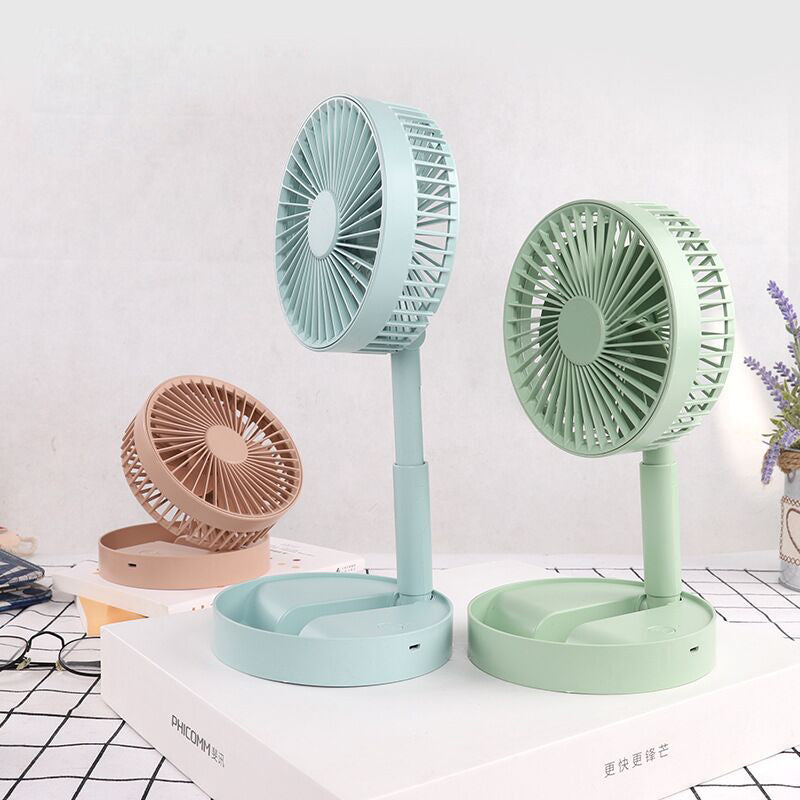 Mini vifte med sammenleggbar teleskopisk telefonholder | Luvikno