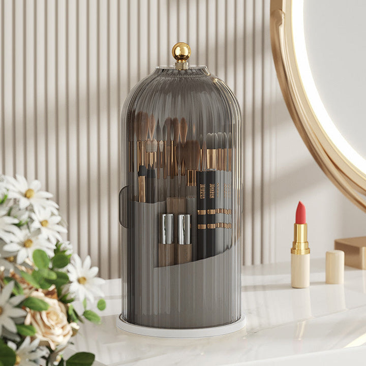 360° Rotating Makeup Brush Organizer Box | Luvikno