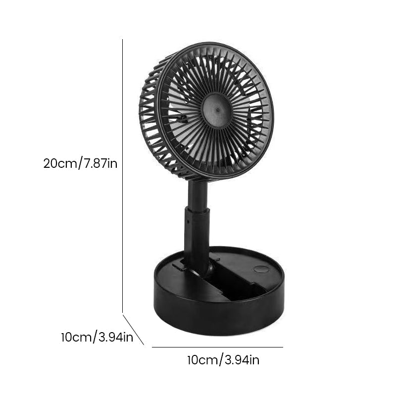 Mini vifte med sammenleggbar teleskopisk telefonholder | Luvikno